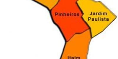 નકશો Pinheiros પેટા-પ્રીફેકચર