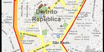 નકશો República સાઓ પાઉલો