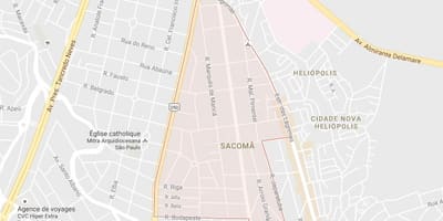 નકશો Sacomã સાઓ પાઉલો