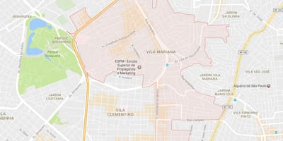 નકશો Vila મારિયાના સાઓ પાઉલો