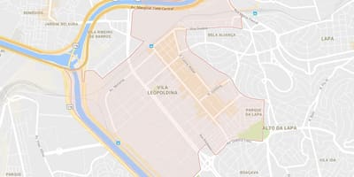 નકશો Vila Leopoldina સાઓ પાઉલો