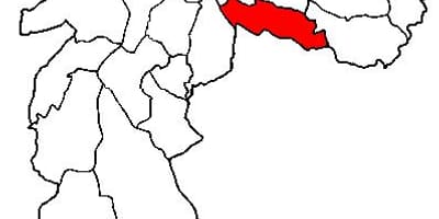 નકશો Vila Prudente પેટા-પ્રીફેકચર સાઓ પાઉલો