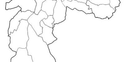 નકશો ઝોન Nordeste સાઓ પાઉલો